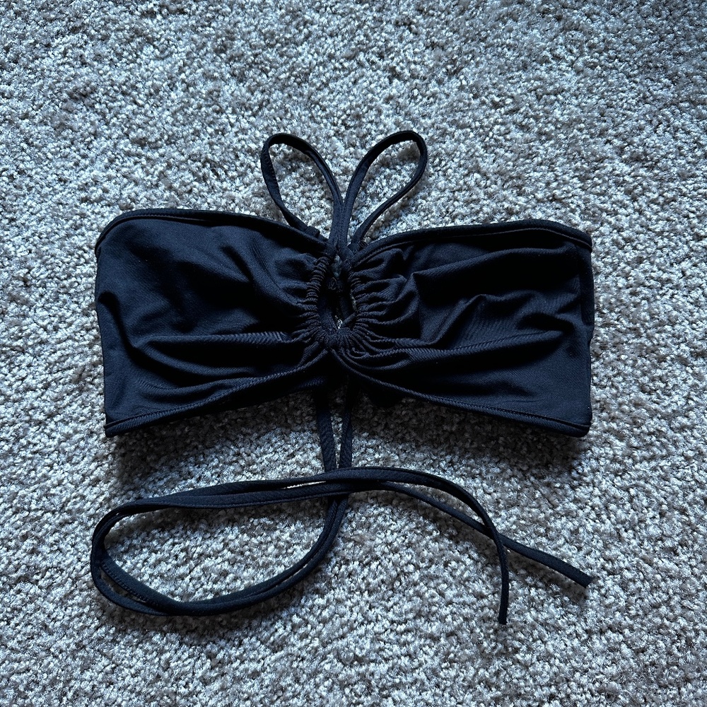Bandeau cross tie black top size S